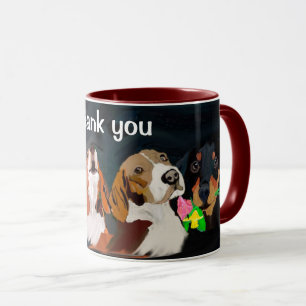 Tack - en hund mugg