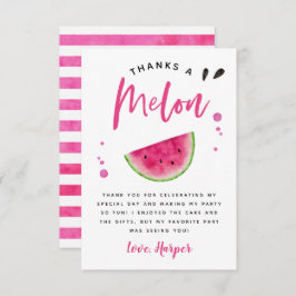 Tack En Melon Rosa Vattenmelon Födelsedag