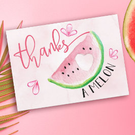 Tack en Melon Vattenfärg Vattenmelon  Inbjudningar