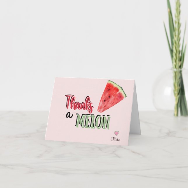 Tack en Melon | Vattenmelon | Födelsedag (Framsida)