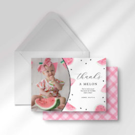 Tack En Melon Vattenmelon Foto Tackkort Inbjudningar