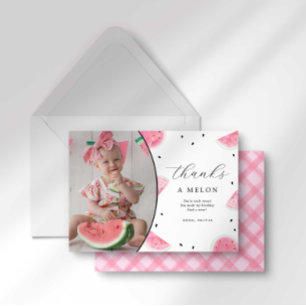 Tack En Melon Vattenmelon Foto Tackkort Inbjudningar
