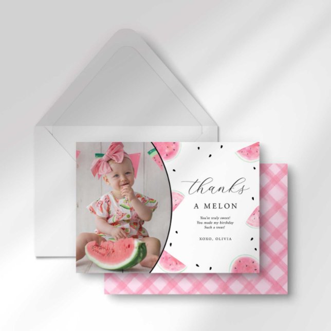 Tack En Melon Vattenmelon Foto Tackkort Inbjudningar (Skapare uppladdad)