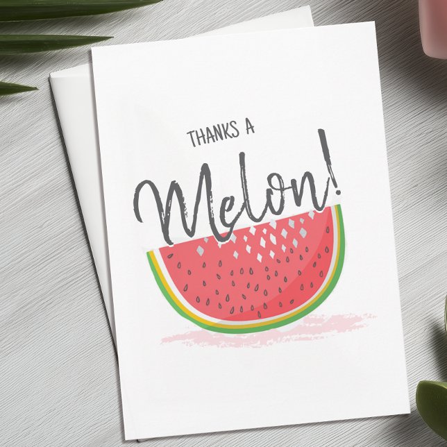 Tack en Melon Vattenmelon Tack Kort (Thanks A Melon Thank You Card)