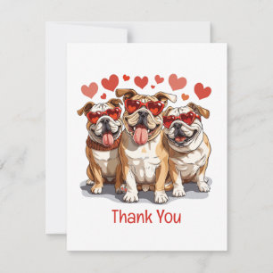 Tack English Bulldog Kort
