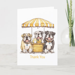 Tack English Bulldog Running Lemonade Stat Kort