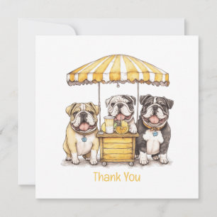 Tack English Bulldog Running Lemonade Stat Kort