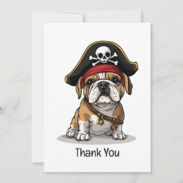 Tack English Bulldog Skull Kort