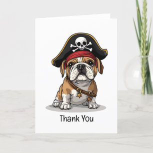 Tack English Bulldog Skull Kort