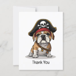 Tack English Bulldog Skull Vykort