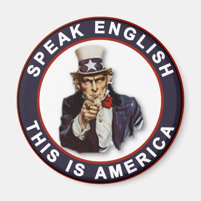 TACK ENGLISH - DET HÄR ÄR AMERIKA MAGNET (Framsidan)