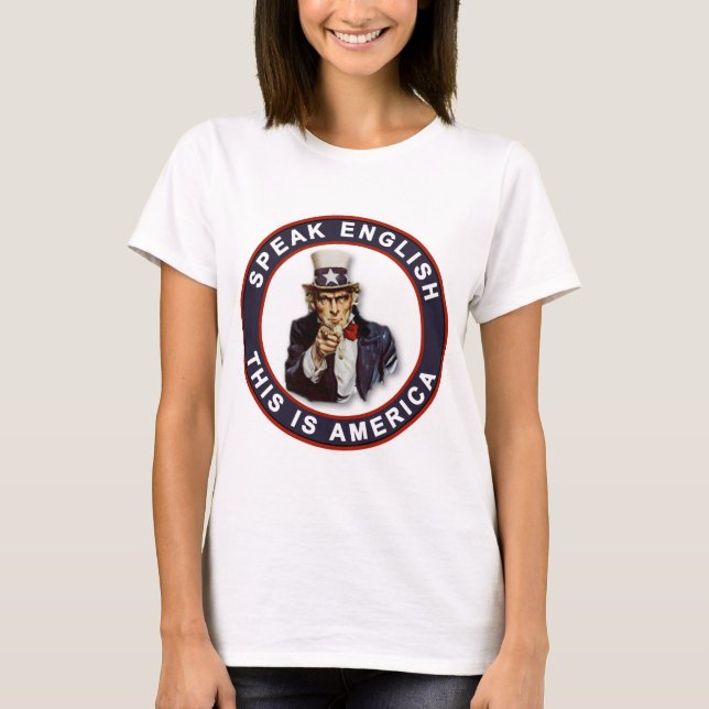 TACK ENGLISH - DET HÄR ÄR AMERIKA T-SHIRT (Framsida)