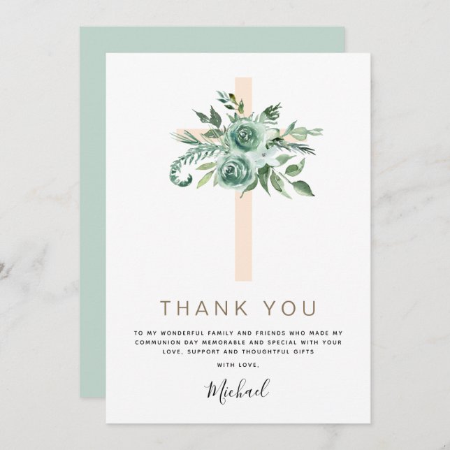 Tack Eucalyptus första Heligan Inbjudningar (Fram/baksida)