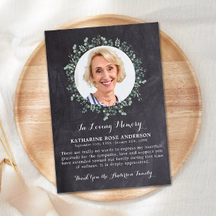 Tack Eucalyptus Sympathy Slate Photo Kort