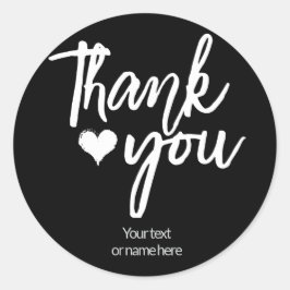 Tack f&ouml;r kalligrafisk klisterm&auml;rke runt klistermärke