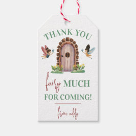 Tack Fairy Mycket! Fairy Garden House Presentetikett