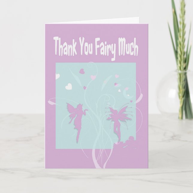 Tack Fairy Mycket Greeting Card Kort (Framsida)