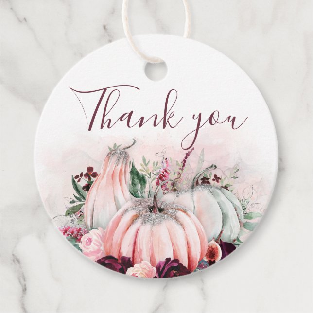 Tack Fall Pumpas Gåvor Etiketter (Framsida)