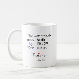 Tack Familjeläkare Anpassat Namn Kaffemugg