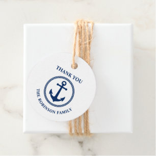Tack Familjens Namn Nautical Sea Anchor-flotta Gåvor Etiketter