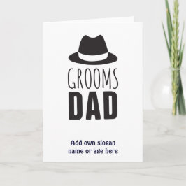 Tack far i Groom Pappa Brudens sida Kort