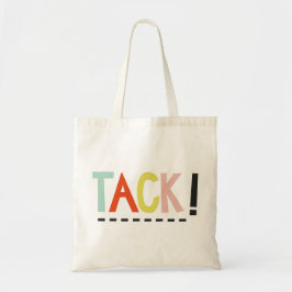 TACK! Färg Tote Bag Tygkasse