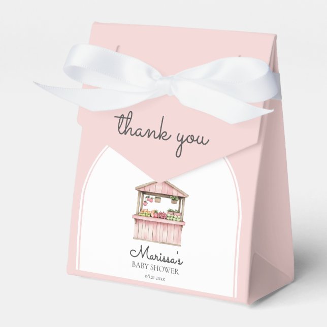 Tack Farmers Market Girl Baby Shower Presentaskar (Framsidan Sidan)