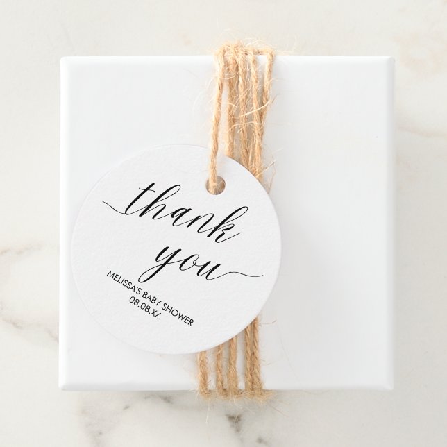 Tack Favor Etiketter Modern Minimalistisk Enkel (Skapare uppladdad)