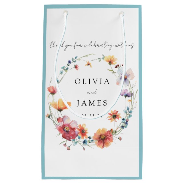 Tack-favör för Wildbloms Blommigt Wandeand Bröllop (Framsidan)