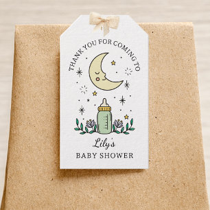 Tack-favoriter för Tarot Card Måne Baby Shower Presentetikett