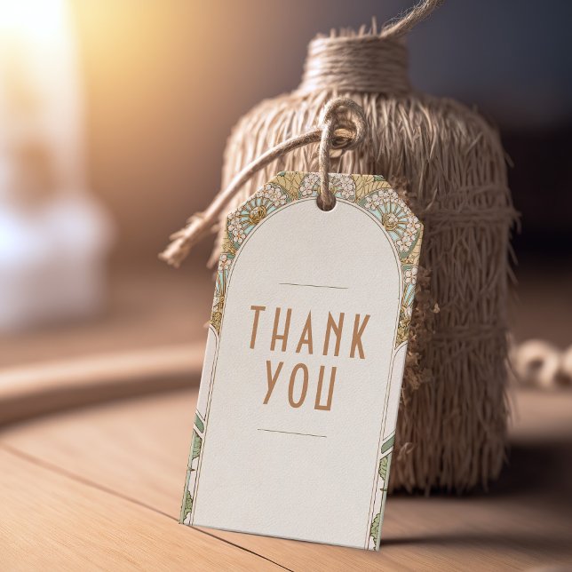 Tack favorittagg Vintage Art nouveau Presentetikett (Skapare uppladdad)