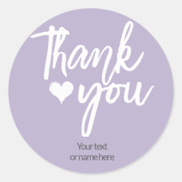 Tack fint kalligrafiskt dekal runt klistermärke