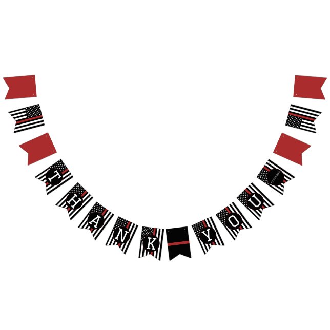 Tack Firefighters Thin Red Line-Anpassningsbar Vimplar (Alla)