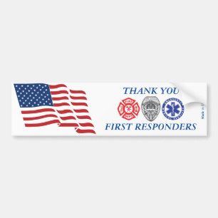 Tack First Responders Bildekal
