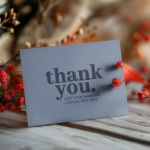 Tack Flat kort | Minimal blå och marinblå 