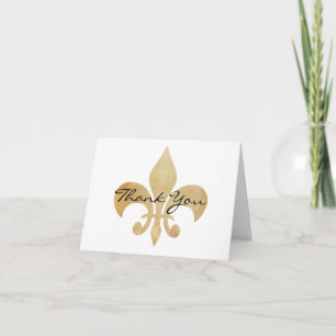Tack Fleur de Lis-hälsningskort Kort