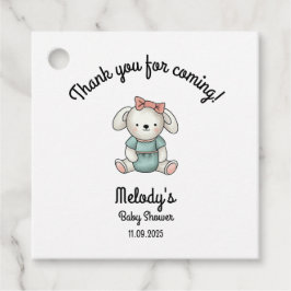 Tack Flicka Teddy Gåvor Etiketter