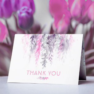 Tack floral abstrakt vigsel händelse rosa indigo kort
