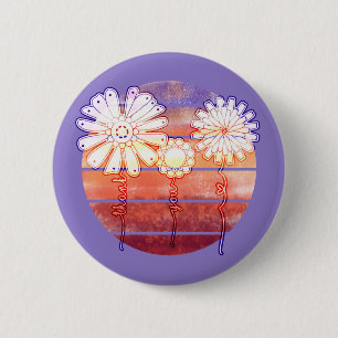 Tack Flowers at Sunset - Lila Button Knapp