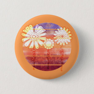 Tack Flowers at Sunset - Orange Button Knapp