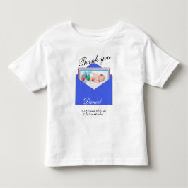 Tack födelseannonseringsfoto t shirt
