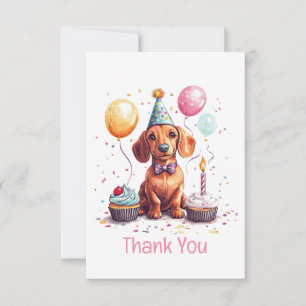 Tack Födelsedags Dachshund Hund Kort
