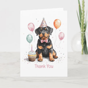 Tack Födelsedags Rottweiler Hund Kort