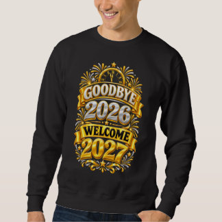 Tack för 2026 Välkommen 2027 Nyårsfest Lång Ärmad Tröja