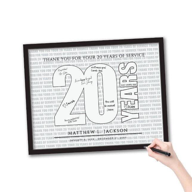 Tack för 20 år i tjänst poster (Skapare uppladdad)