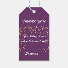 Tack för 40-årsdagen presentetikett