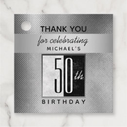 Tack för 50-årsfirande gåvor etiketter
