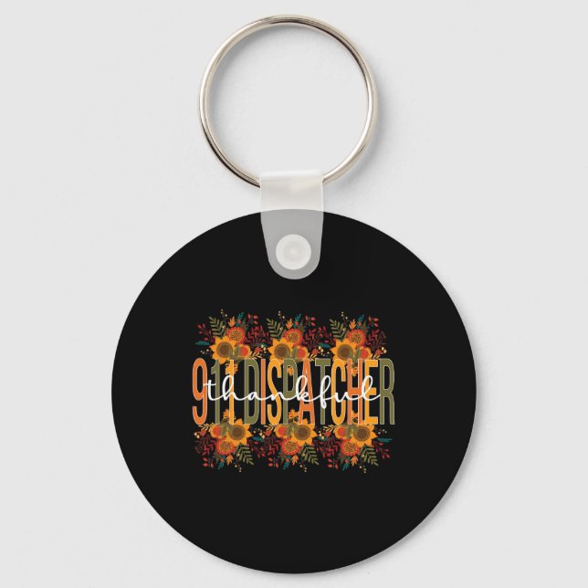 Tack för 911-Thanksgivingen Dispatcher 911, operat Nyckelring (Framsida)