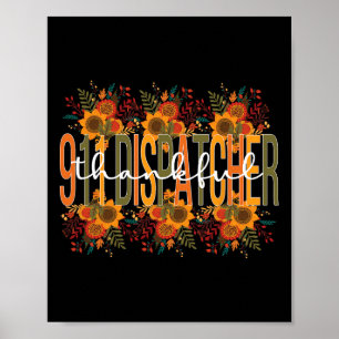 Tack för 911-Thanksgivingen Dispatcher 911, operat Poster