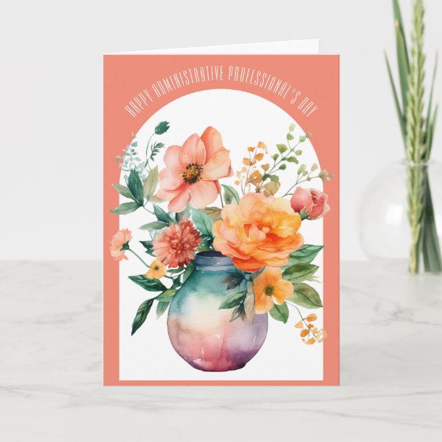 Tack för administrativ Professionells dagordning Kort (Framsida)